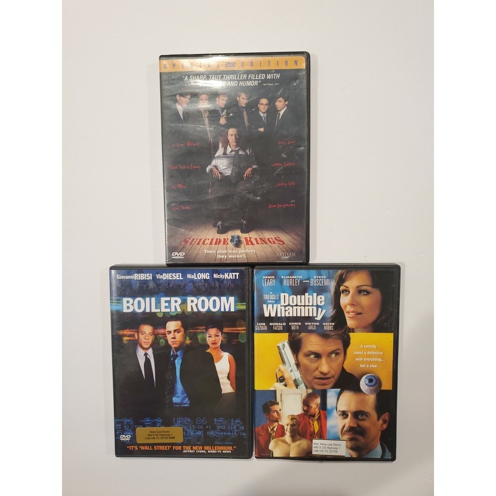 Crime Thriller DVD Lot (3) Boiler Room Suicide Kings Double Whammy